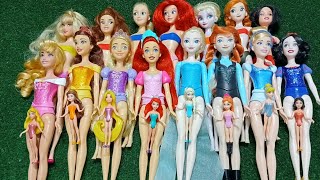 Rainbow Disney Princess Doll Mattel and Original Dolls ~ DIY Miniature Dress Satisfying Dolls ASMR