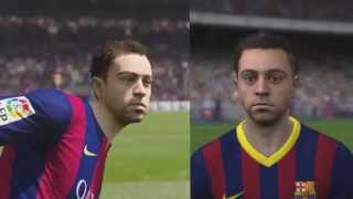 Fifa 14 vs Fifa 15 Faces/ FC Barcelona /1080p / PS4