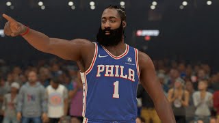 James Harden SIXERS DEBUT! | NBA 75th Season | NBA 2K22 Realistic Gameplay