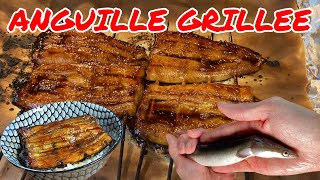 ANGUILLE grillée, Unadon, l'anguille grillée sur le bol de riz