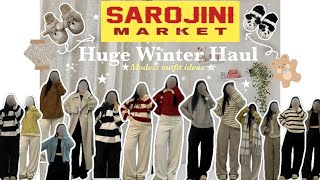 [ VLOG] Huge Sarojini Market winter Haul || Modest outfit Ideas || Life in India || 🌱