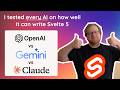Which AI models can write Svelte 5 code? I built a benchmark and tested all of them!