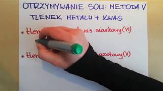 Otrzymywanie soli: tlenek metalu + kwas