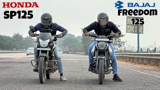 Bajaj Freedom 125 vs Honda SP125 || DRAG RACE