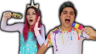 MALOUCOS e o papai COM A MÁGICA DO SORVETES - Maloucos cheats Dad with ice cream magic