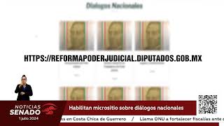 Habilitan micrositio sobre diálogos nacionales