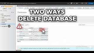 Two Ways to Delete MySQL Database in phpMyAdmin || (WordPress Safe Method)