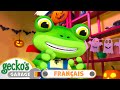 Le gecko s'habille pour Halloween | Le Garage de Gecko｜Camions pour enfants