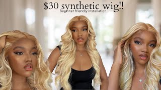 DETAILED WIG INSTALL: This synthetic wig cost $30! Detailed tutorial.