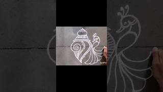 Beautiful sangu kolam|Easy shanku muggulu|Simple shanku rangoli designs