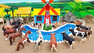 DIY how to make mini Cows, Horse Farm Diorama - Cattle Farm - Barn Animal - Farm House