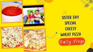 Sister's Day Special ‼️| Home made Wheat Pizza 😋 Healthy and tasty🍕💪 #pizzarecipe #poojaskitchen