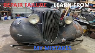 ABANDONED MOONSHINER CAR! DIY REPAIRS AUTOMOBILE STUPID MISTAKES LOST CLIP VERSION!