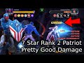 7 Star Rank 2 Patriot Damage Output With And Without Recoil! (And Boosts) | MCOC