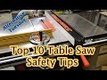 Top 10 Table Saw Safety Tips