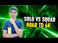 Free fire Solo Vs Squad | Road to 6k  | Telugu Live