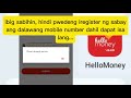 pwede bang i register ang dalawa nating mobile number sa hello money