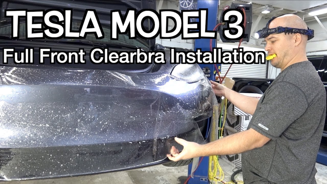 Tesla Model 3 Full Front Clearbra PPF Installation | EVS Vlog - YouTube