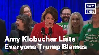 Sen. Amy Klobuchar Calls Out President Trump for Blaming Everyone Else | NowThis