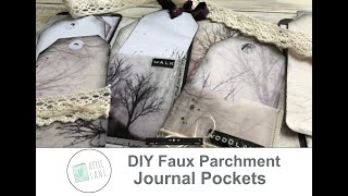 DIY Faux Parchment Journal Pockets