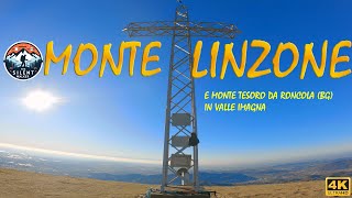 Monte LINZONE e monte TESORO da Roncola in Valle Imagna. Escursione di dicembre. video 4K