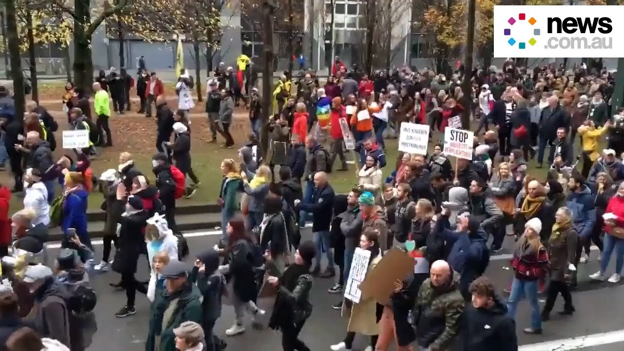 Tens Of Thousands Protest In Brussels Over COVID 19 Measures - YouTube