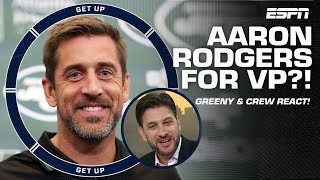 Greeny & the crew on Aaron Rodgers name being mentioned for VP? | Get Up