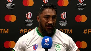 Player of the Match Bundee Aki after Ireland's 59-16 win over Tonga