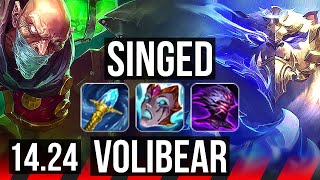 SINGED vs VOLIBEAR (TOP) | 2500+ games | NA Master | 14.24