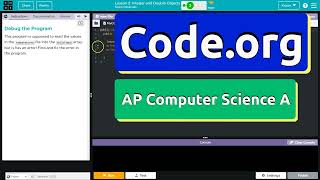 Code.org Lesson 2.2 Integer and Double Objects | Tutorial with Answers | CSA Unit 6