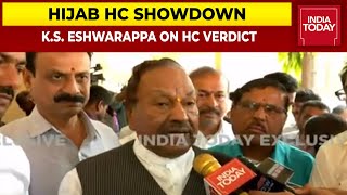 'I Welcome The Verdict Of Karnataka High Court On Hijab' Says Karnataka Minister KS Eshwarappa