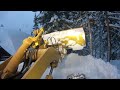 Plowing DEEP Snow CAT 938G - Lake Tahoe