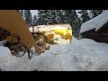 Plowing DEEP Snow CAT 938G - Lake Tahoe