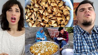 INDIA HAS THE BEST FOOD! - 1000 SAMOSA RECIPE BY MY GRANNY | STREET FOOD | INDIAN RECIPES REACTION