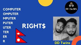 #20 Right function in QBASIC || learn Right$ work in qbasic in Nepali
