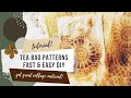 TUTORIAL: tea bag patterns ❤ easy DIY ❤ get great backgrounds for collaging!