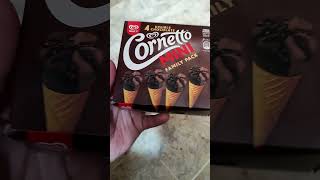 Cornetto Double Chocolate Mini Family Pack of 4 Pcs Unboxing 😉 | Wow 👏 | Ice Cream | #Shorts