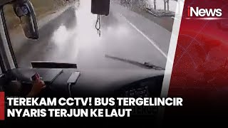 Detik-Detik! Bus Tergelincir Nyaris Terjun ke Laut di Situbondo - iNews Siang 02/12