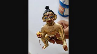 Ladoo Gopal Eye Makeup 🥰 Subscribe if you like the video 😇 #shorts #laddugopal #shringar