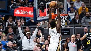 Zion Williamson soars for the alley-oop | Pelicans at Pacers Highlights 2/28/202