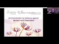 Introduction to Violence Against Women with Disabilities webinar