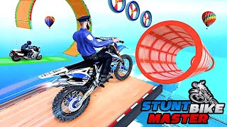 Police Bike Stunt Games : Mega  Ramp Stunts Game - Bike Game - Android game play - @gamerzzone6986