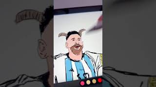 HOW TO DRAW MESSI THE GOAT AND ARGENTINA WINS WORLD CUP QATAR 2022