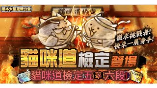 貓咪大戰爭 貓咪道場 貓咪道檢定 五、六段 （晉段測驗1~3）全關卡攻略（5-1~6-2）