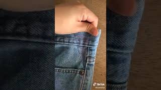 how to tighten the loose jeans!!! easy hack