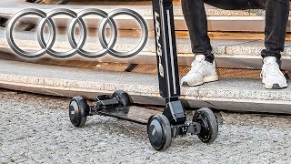 Инженеры Audi соединили электроскутер и скейтборд. Что получилось?