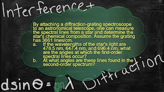 Physics Interference and Diffraction Problem Solver - Solving Diffraction Grating Problems 12