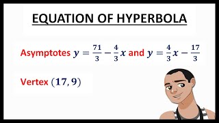 STANDARD EQUATION OF HYPERBOLA WITH GIVEN ASYMPTOTES AND VERTEX