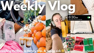 I read 3 books, a fall home refresh, + a library haul 📖🐈‍⬛🍂 WEEKLY VLOG