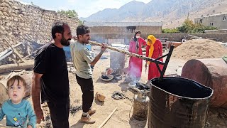 Ali's Heartwarming Encounter with Narges and Her Disabled Child Amidst tarring a village house